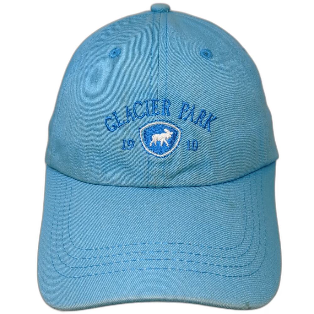 Prairie Mountain Baseball Cap Blue One Size Glacier National Park Moose Hat